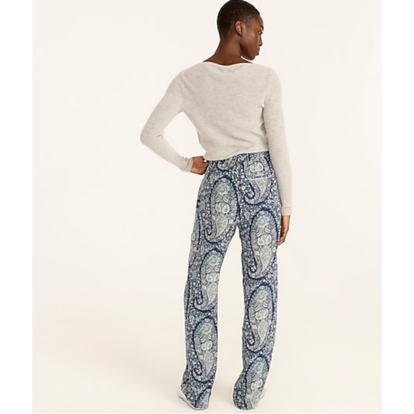 11. J. Crew Pull-on silk pant in oversized paisley - Picture 2 of 5